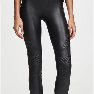 Spanx Quilted Leather moto leggings
